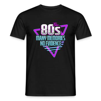 80s car design for an 80s party - Men's T-Shirt - black - Front - AI Model Male 178 light (178cm)