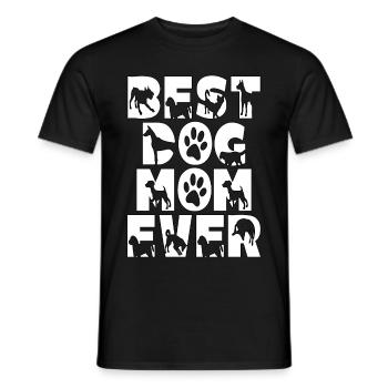 Meilleure maman de chien de tous les temps. Dogmother Anniversaire Chiens Maman - T-shirt homme - noir - Devant - AI Model Male 178 light (178cm)