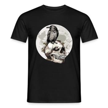 Raven Crow Motif Mythologie nordique - T-shirt homme - noir - Devant - AI Model Male 178 light (178cm)