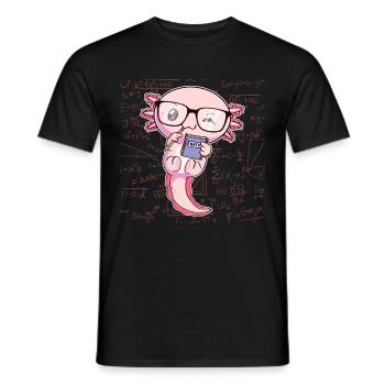 Kawaii Axolotl Pun Lustig Math Mathematik Geschenk - Männer T-Shirt - Schwarz - Vorne - AI Model Male 178 light (178cm)