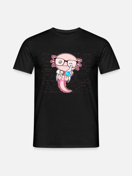 Kawaii Axolotl Ciencia Física Divertida Química G - Camiseta hombre - negro