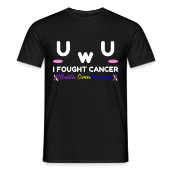 Cancer de la vessie J’ai combattu le cancer UwU-Gesche - T-shirt homme - noir - Devant - AI Model Male 178 light (178cm)