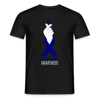 Colon Cancer Awareness Kpop Finger Herz Geschenk - Männer T-Shirt - Schwarz - Vorne - AI Model Male 178 light (178cm)