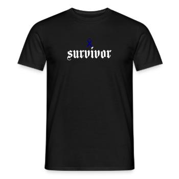 Gift for survivors of colon cancer (Colon Ca - Men's T-Shirt - black - Front - AI Model Male 178 light (178cm)