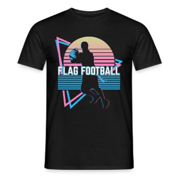 Joueur de flag-football Vaporwave Esthétique Gesch - T-shirt homme - noir - Devant - AI Model Male 178 light (178cm)