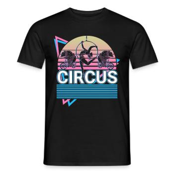 Zirkus Turner Akrobat Vaporwave Ästhetisches Gesch - Männer T-Shirt - Schwarz - Vorne - AI Model Male 178 light (178cm)