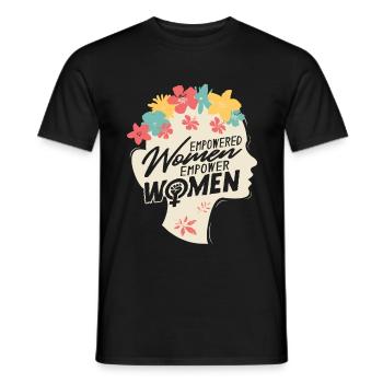 Féminisme féministe Militante des droits des femmes - T-shirt homme - noir - Devant - AI Model Male 178 light (178cm)
