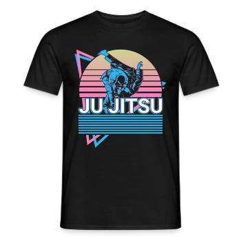 Ju Jitsu Retro Gift - Men's T-Shirt - black - Front - AI Model Male 178 light (178cm)