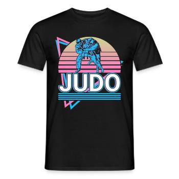 Judo Retro Gift - Men's T-Shirt - black - Front - AI Model Male 178 light (178cm)
