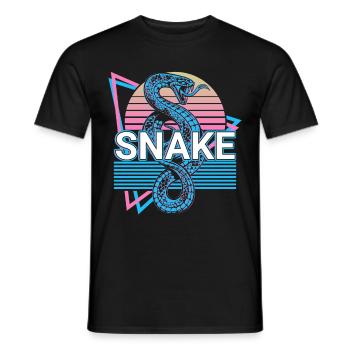 Cadeau rétro serpent - T-shirt homme - noir - Devant - AI Model Male 178 light (178cm)