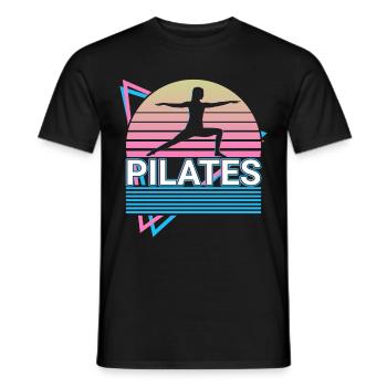 Cadeau d’entraînement Pilates Fitness - T-shirt homme - noir - Devant - AI Model Male 178 light (178cm)