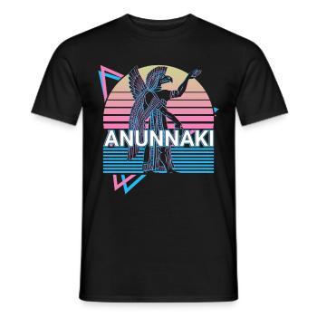 Anunnaki Egyptian God Gift - Men's T-Shirt - black - Front - AI Model Male 178 light (178cm)