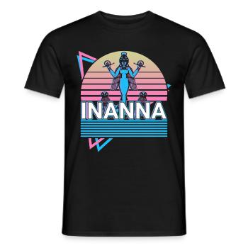 Inanna Ancient Goddess Sumerian Mythology Geschen - Men's T-Shirt - black - Front - AI Model Male 178 light (178cm)