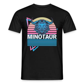 Minotaurus Griechische Mythologie Geschenk - Männer T-Shirt - Schwarz - Vorne - AI Model Male 178 light (178cm)