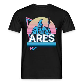 Ares Greek God War Gift - Men's T-Shirt - black - Front - AI Model Male 178 light (178cm)