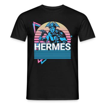 Hermes Greek God of Speed Gesch - Men's T-Shirt - black - Front - AI Model Male 178 light (178cm)