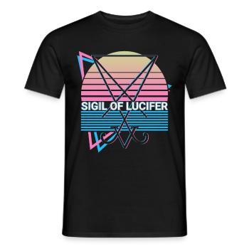 Siegel von Luzifer okkulte Magie satanisches Symbo - Männer T-Shirt - Schwarz - Vorne - AI Model Male 178 light (178cm)