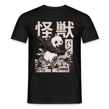 Kaiju Panda Japanisches Monster Geschenk - Männer T-Shirt - Schwarz - Vorne - AI Model Male 178 light (178cm)