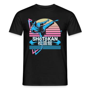 Shotokan Karate Japanese Martial Arts Retro - Men's T-Shirt - black - Front - AI Model Male 178 light (178cm)