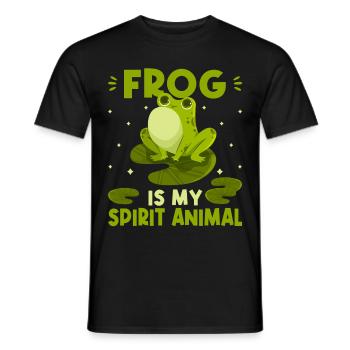 Funny frog is my spirit animal kawaii frog - Men's T-Shirt - black - Front - AI Model Male 178 light (178cm)