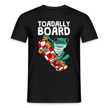 Frosch Skateboarding Skateboard Toadally Board - Männer T-Shirt - Schwarz - Vorne - AI Model Male 178 light (178cm)