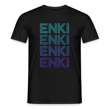 Enki God Ancient Sumerian Deity Retro - Men's T-Shirt - black - Front - AI Model Male 178 light (178cm)