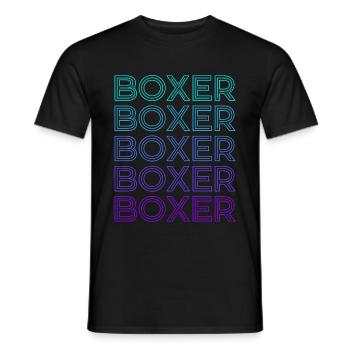 Boxer Hund Retro - Männer T-Shirt - Schwarz - Vorne - AI Model Male 178 light (178cm)