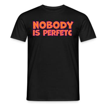 Personne n’est parfait Personne’s Perfect Saying Fun - T-shirt homme - noir - Devant - AI Model Male 178 light (178cm)