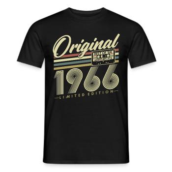 1966 Vintage Vintage Rétro Cadeau d’anniversaire - T-shirt homme - noir - Devant - AI Model Male 178 light (178cm)