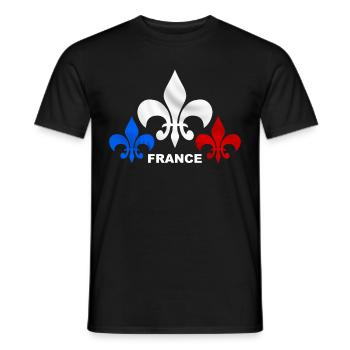 fleurs_de_lys_3 - Men's T-Shirt - black - Front - AI Model Male 178 light (178cm)