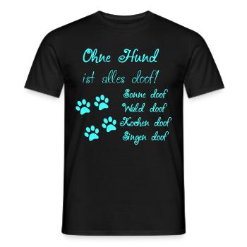 Dogs say design - Men's T-Shirt - black - Front - AI Model Male 178 light (178cm)