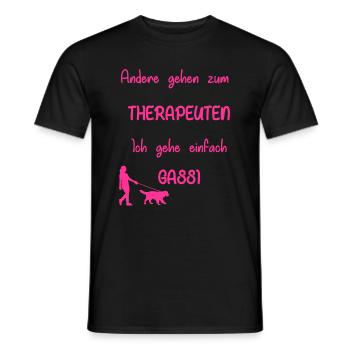 Lila Hunde Motiv - Männer T-Shirt - Schwarz - Vorne - AI Model Male 178 light (178cm)