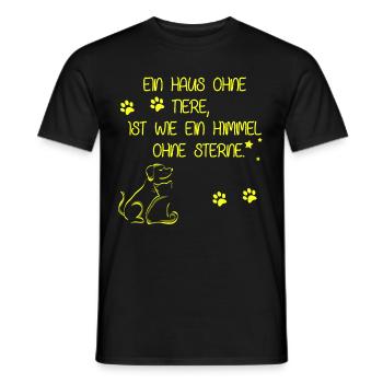 Motif chats et chiens - T-shirt homme - noir - Devant - AI Model Male 178 light (178cm)