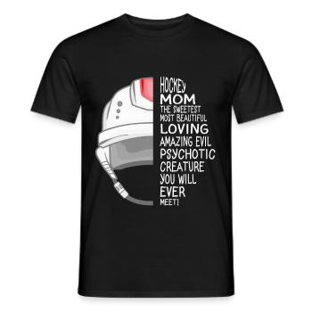 Hockey-Mutter - Männer T-Shirt - Schwarz - Vorne - AI Model Male 178 light (178cm)