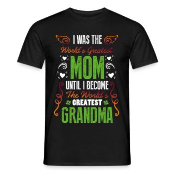 J'étais la plus grande maman du monde - T-shirt homme - noir - Devant - AI Model Male 178 light (178cm)