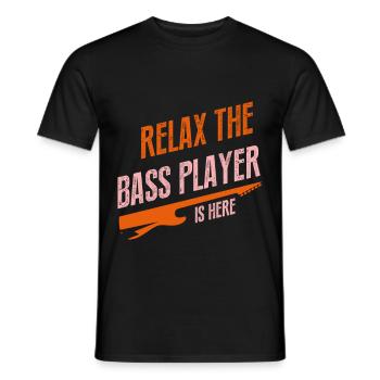 détendez-vous le bassiste est ici - T-shirt homme - noir - Devant - AI Model Male 178 light (178cm)
