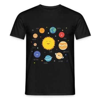 universe - Men's T-Shirt - black - Front - AI Model Male 178 light (178cm)