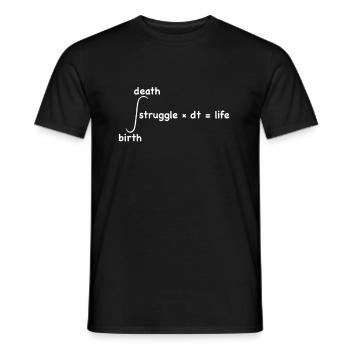 Integral of Life Struggle with Life Mathematics - Men's T-Shirt - black - Front - AI Model Male 178 light (178cm)