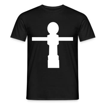 Figurine de baby-foot de baby-foot - T-shirt homme - noir - Devant - AI Model Male 178 light (178cm)