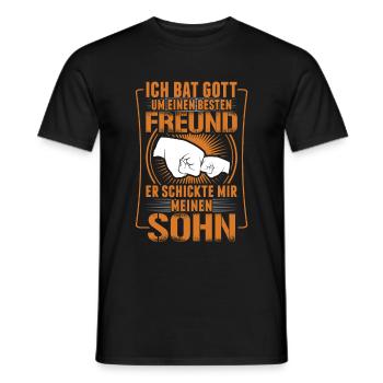 Ich bat Gott um einen besten Freund .. meinen Sohn - Männer T-Shirt - Schwarz - Vorne - AI Model Male 178 light (178cm)