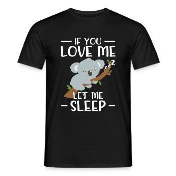 Lit de cadeau de chemise de sommeil Sleepyhead Long Sleeper - T-shirt homme - noir - Devant - AI Model Male 178 light (178cm)