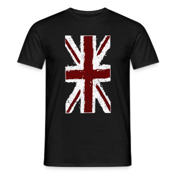 Drapeau Union Jack - drapeau Angleterre Grande-Bretagne - T-shirt homme - noir - Devant - AI Model Male 178 light (178cm)