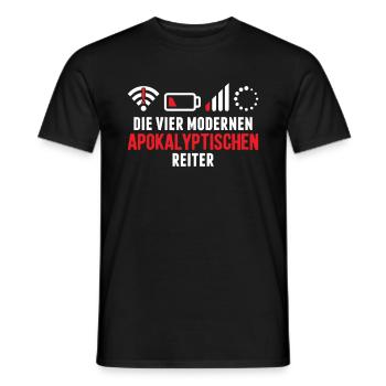 Die vier modernen apokalyptischen Reiter Internet - Männer T-Shirt - Schwarz - Vorne - AI Model Male 178 light (178cm)