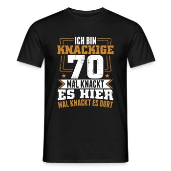 Ich bin knackige 70 - Geburtstag Geschenk - Männer T-Shirt - Schwarz - Vorne - AI Model Male 178 light (178cm)