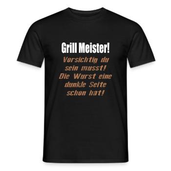 Grillmeister lustiger Spruch Grillen Fleisch Steak - Männer T-Shirt - Schwarz - Vorne - AI Model Male 178 light (178cm)