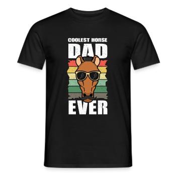 Horse owner Coolest horse dad ever - Men's T-Shirt - black - Front - AI Model Male 178 light (178cm)