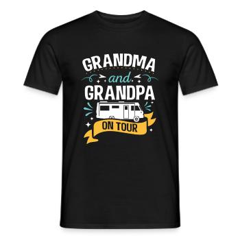 Grandma and Grandpa on tour camper camper - Men's T-Shirt - black - Front - AI Model Male 178 light (178cm)