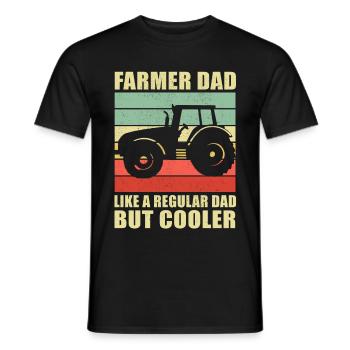 Farmer farmer fathers day dad father - Men's T-Shirt - black - Front - AI Model Male 178 light (178cm)