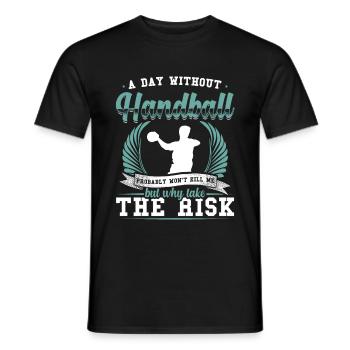 Handball Sport Handballer Handballverein Team - Männer T-Shirt - Schwarz - Vorne - AI Model Male 178 light (178cm)