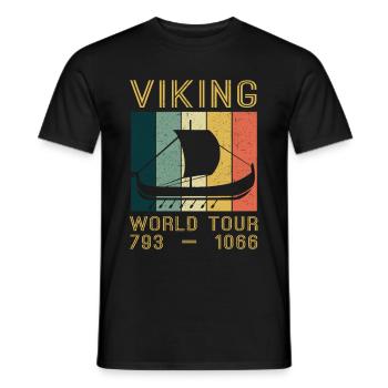 Vikings World Tour Bateau Viking Thor - T-shirt homme - noir - Devant - AI Model Male 178 light (178cm)